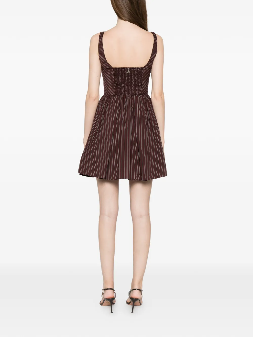 Patrizia Pepe Gestreepte mini-jurk Bruin