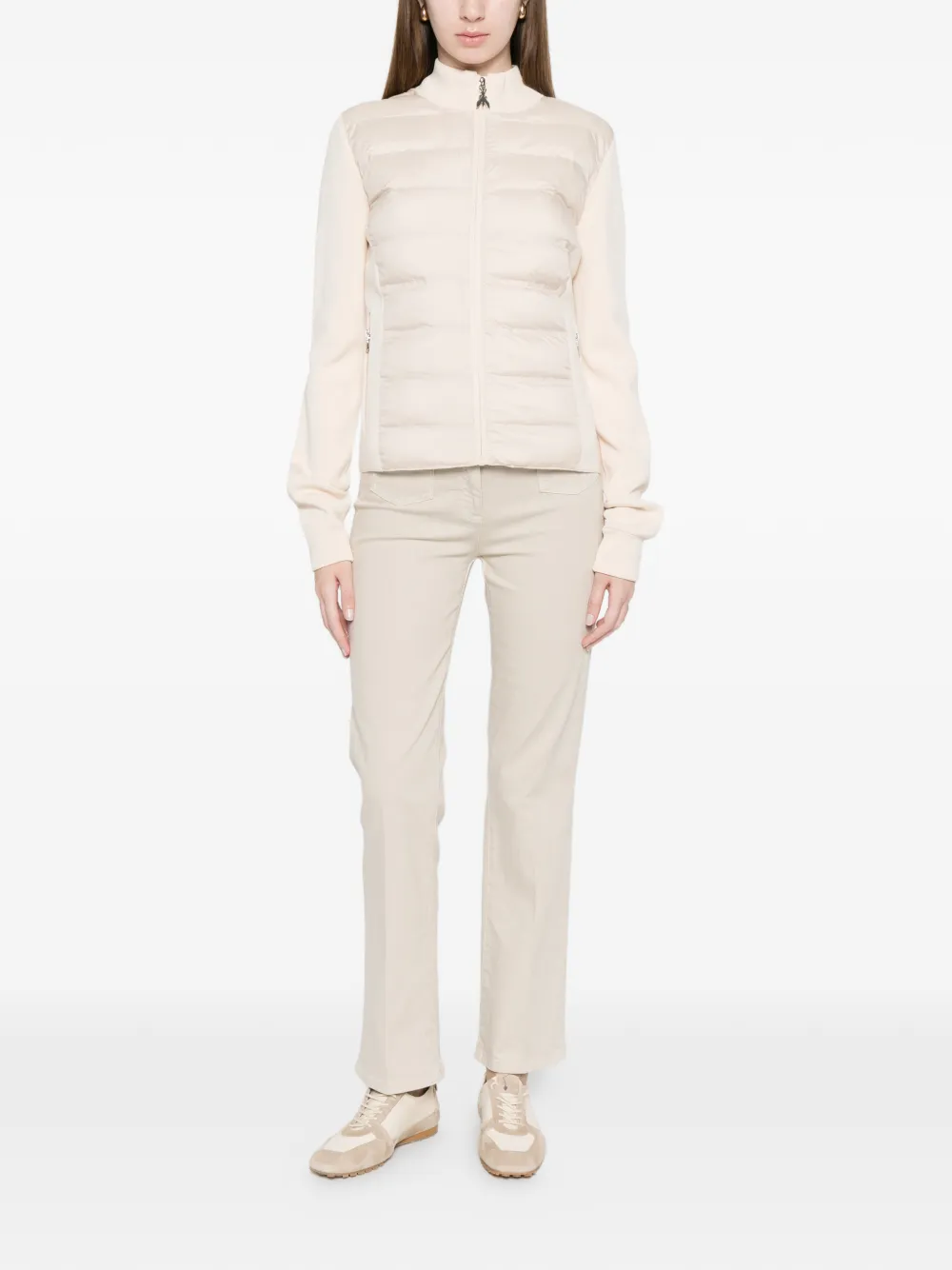  Patrizia Pepe Quilted Zipped Puffer Jacket - Neutrals 