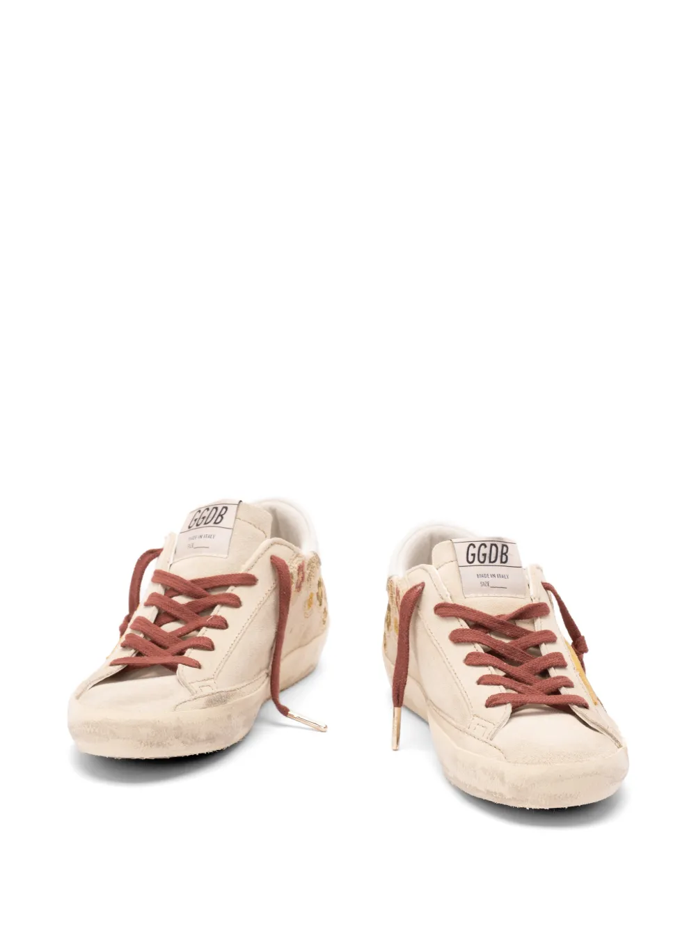 Golden Goose floral star sneakers Beige