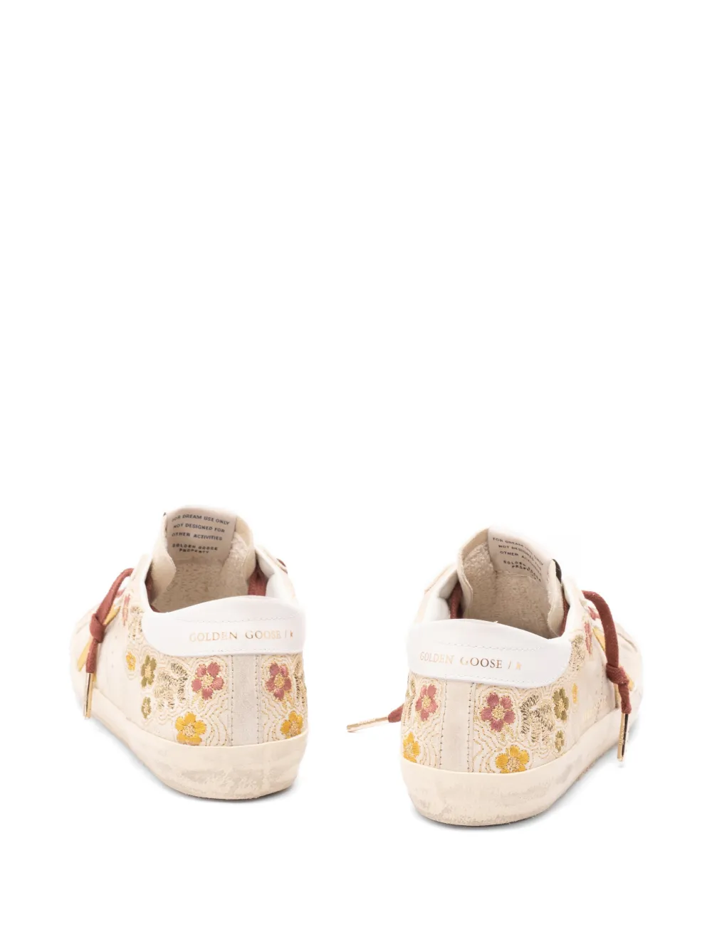Golden Goose floral star sneakers Beige