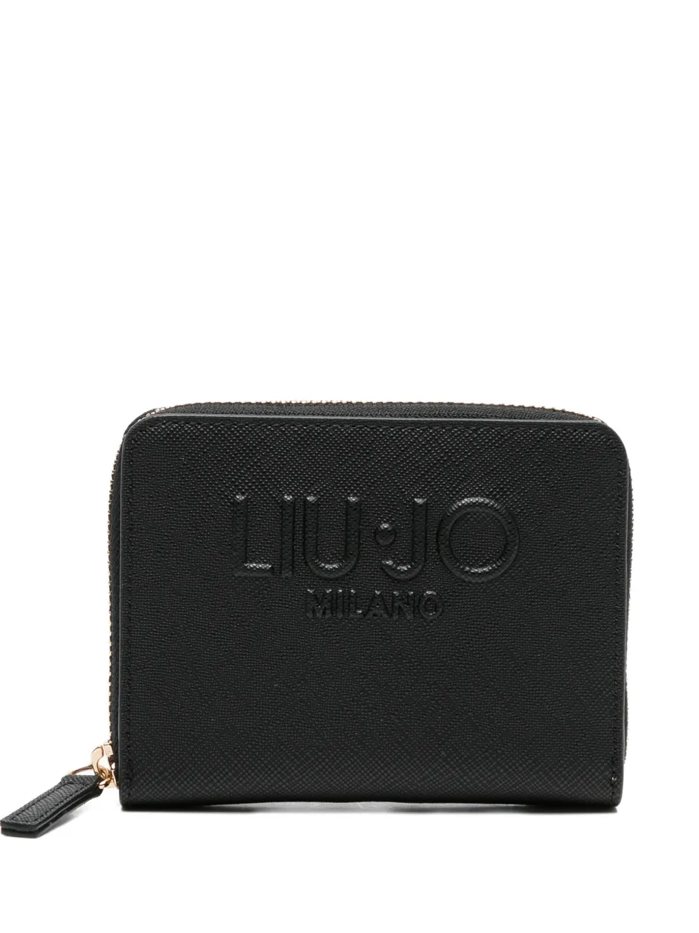 LIU JO logo zip wallet - Nero
