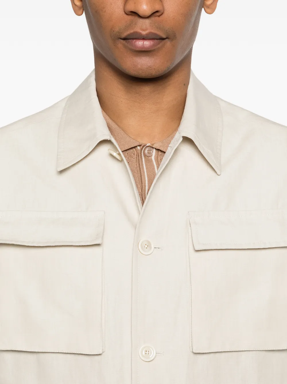 Lardini Jack met opgestikte zak Beige