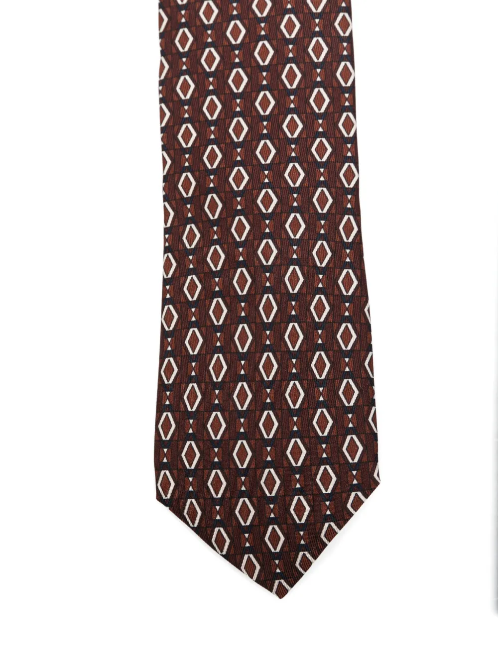  Lardini Geometric-pattern Tie - Brown 
