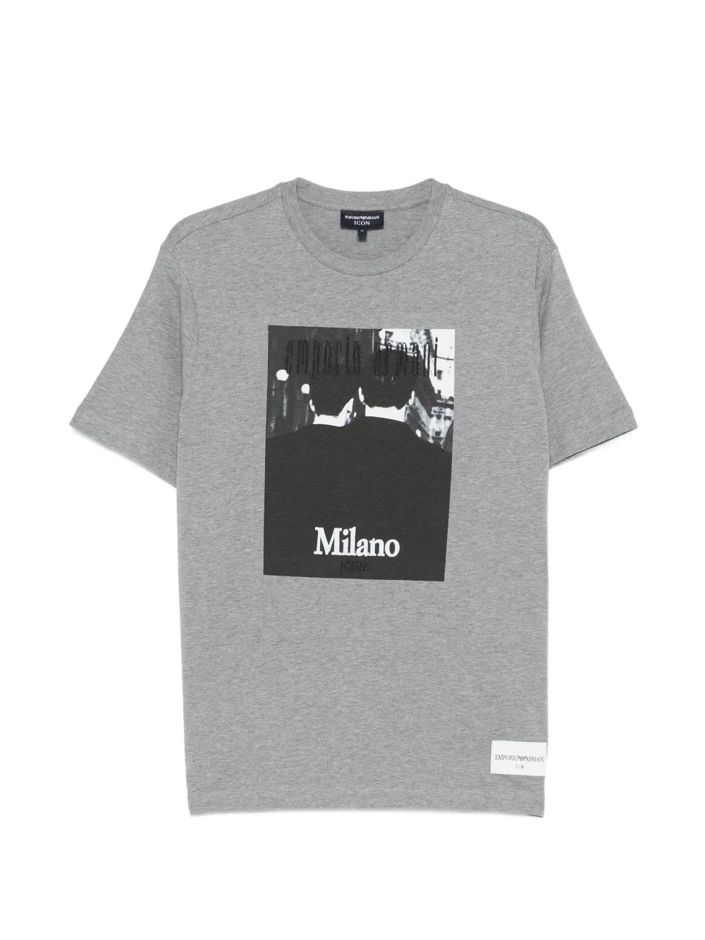 Emporio Armani graphic-print T-shirt - Grigio