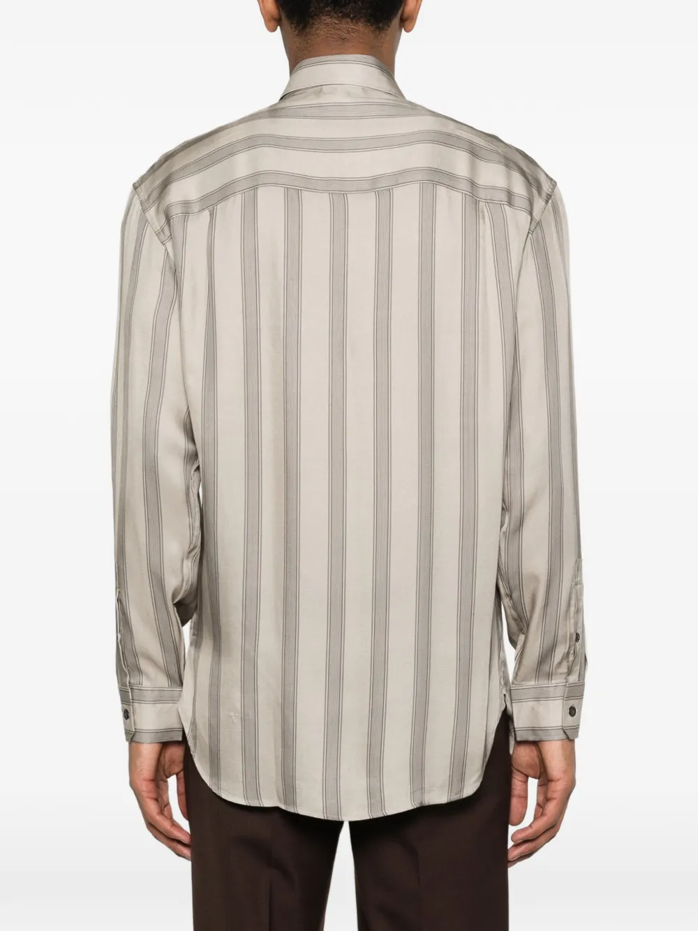 Emporio Armani Gestreept overhemd Beige