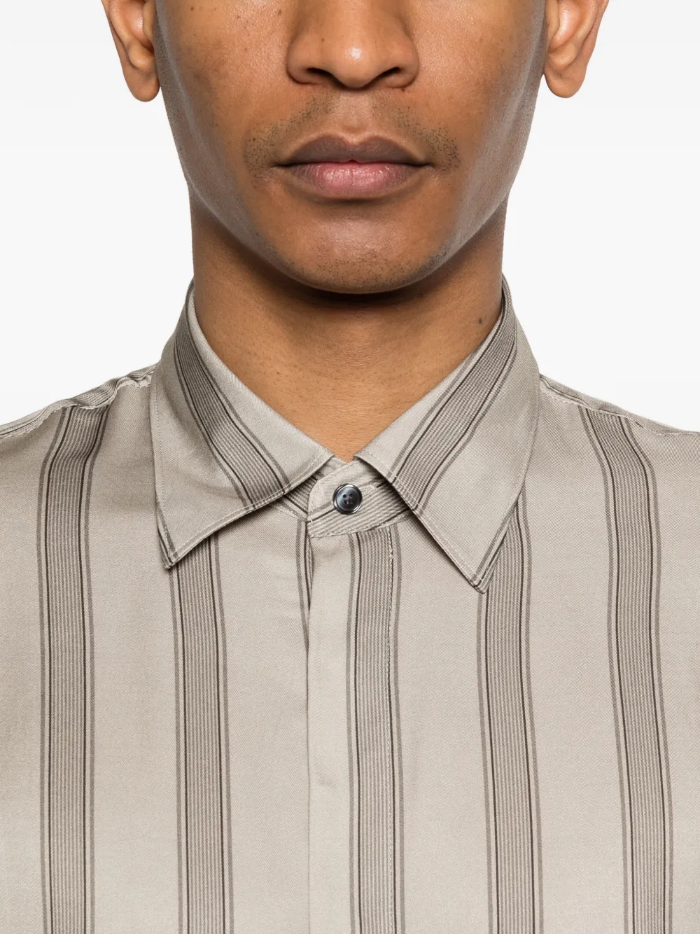 Emporio Armani Gestreept overhemd Beige