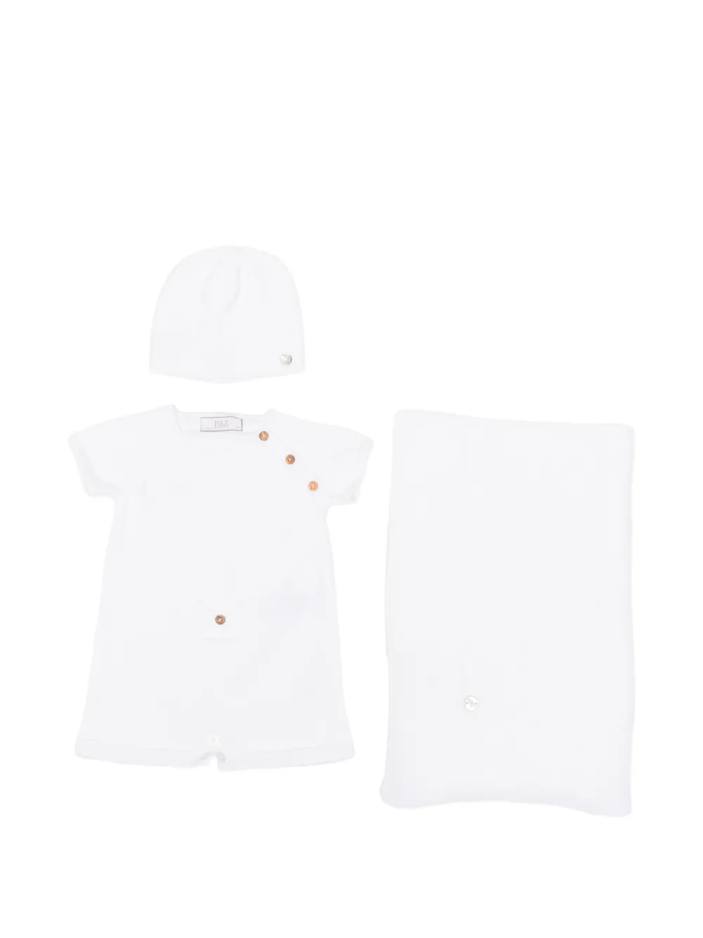 Paz Rodriguez knitted babywear (set of three) - Weiß