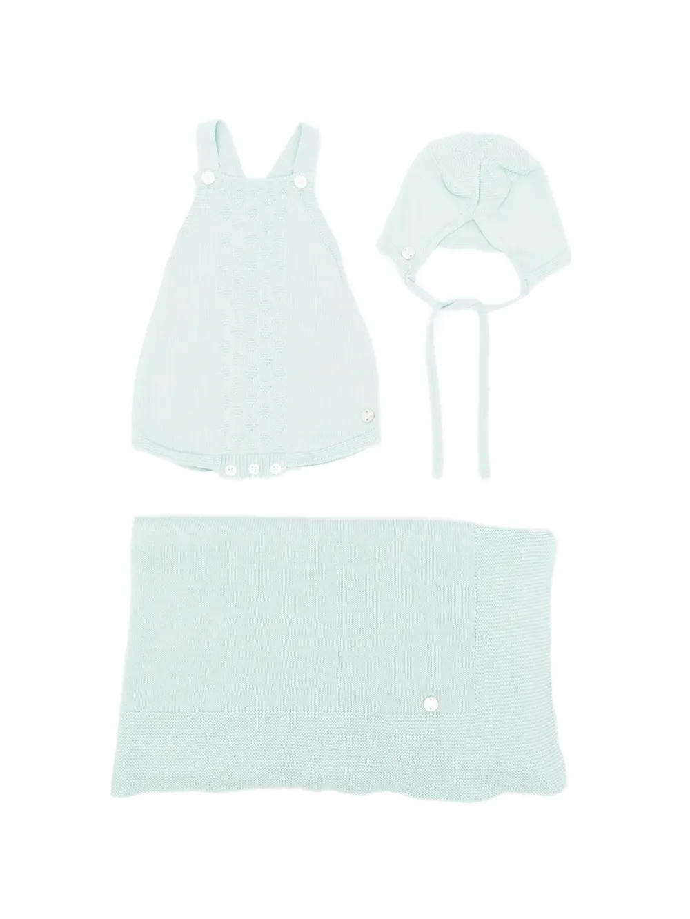 Paz Rodriguez knitted babywear (set of three) - Grün