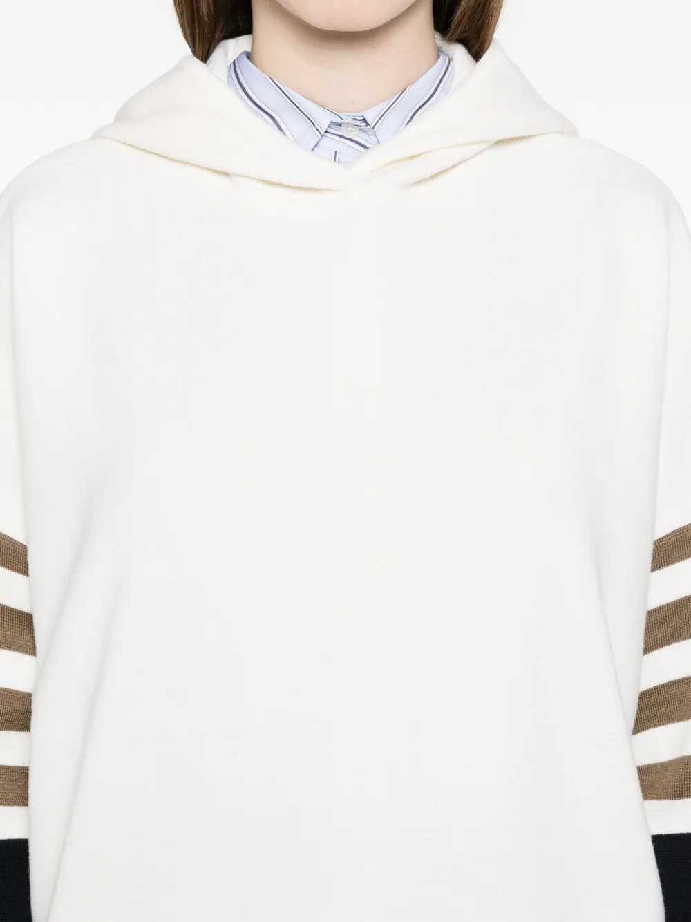 Max Mara Trui met gestreept detail Wit