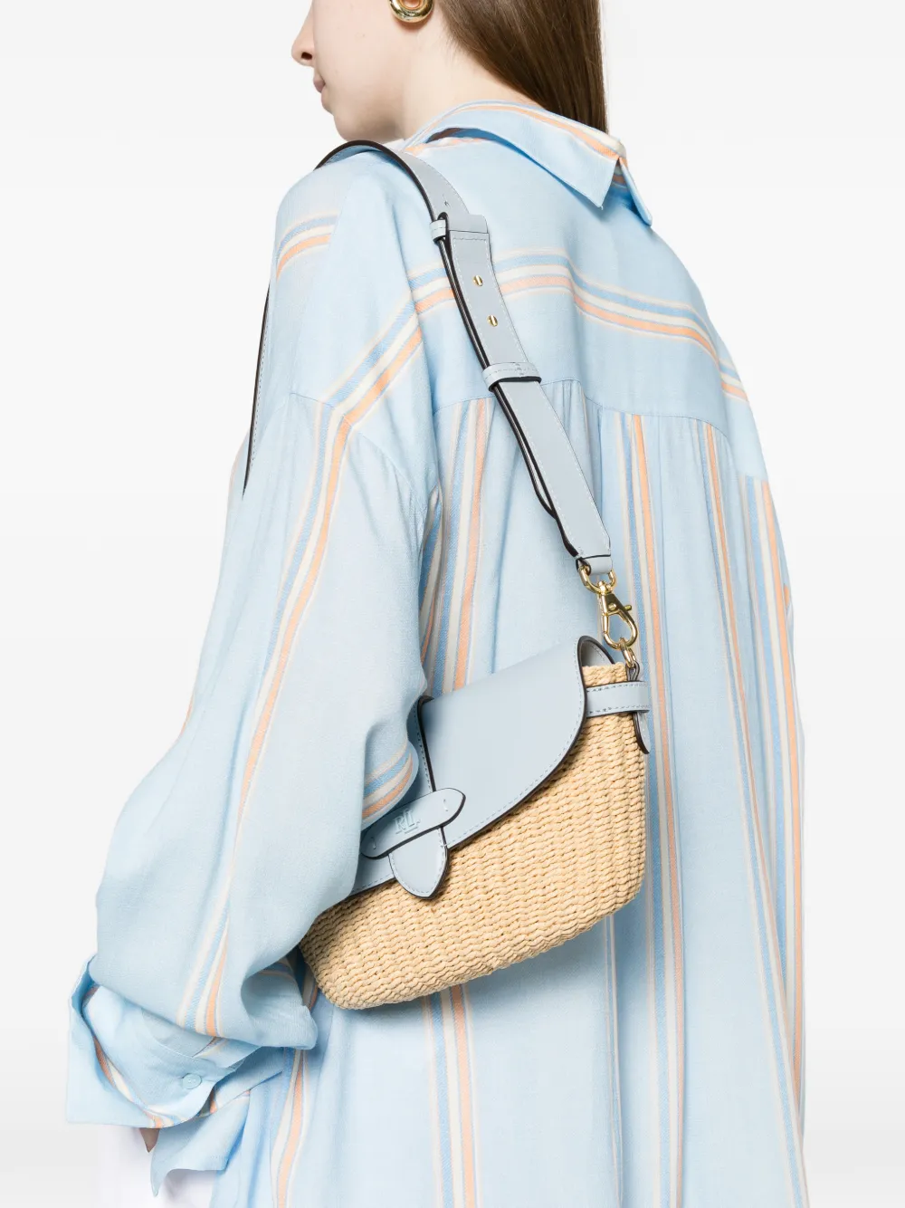 Lauren Ralph Lauren Leren shopper Beige