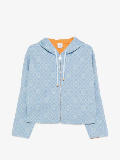Casablanca chaqueta con monograma y capucha