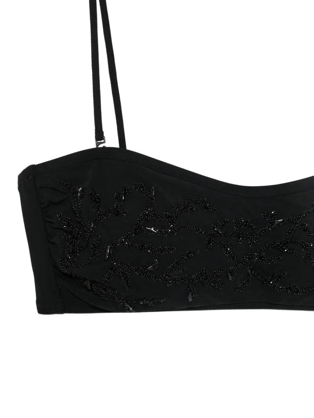  Maryan Mehlhorn Beaded Bikini Top - Black 