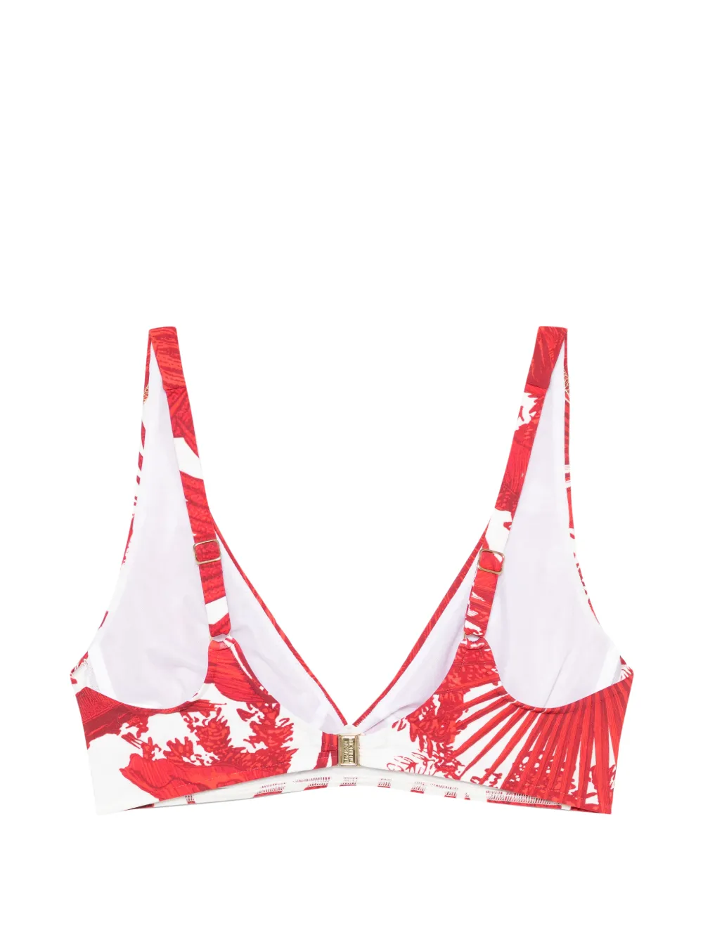  Maryan Mehlhorn Floral-print Bikini Top - Neutrals 