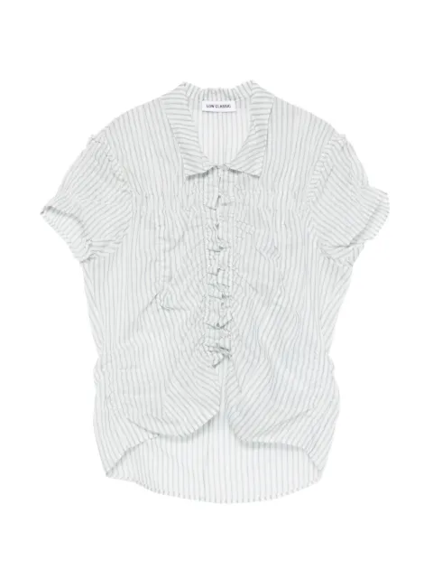 Low Classic camisa con volantes y estampado de rayas