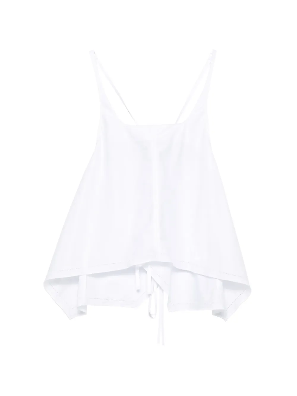 Low Classic flared sleeveless top - Bianco