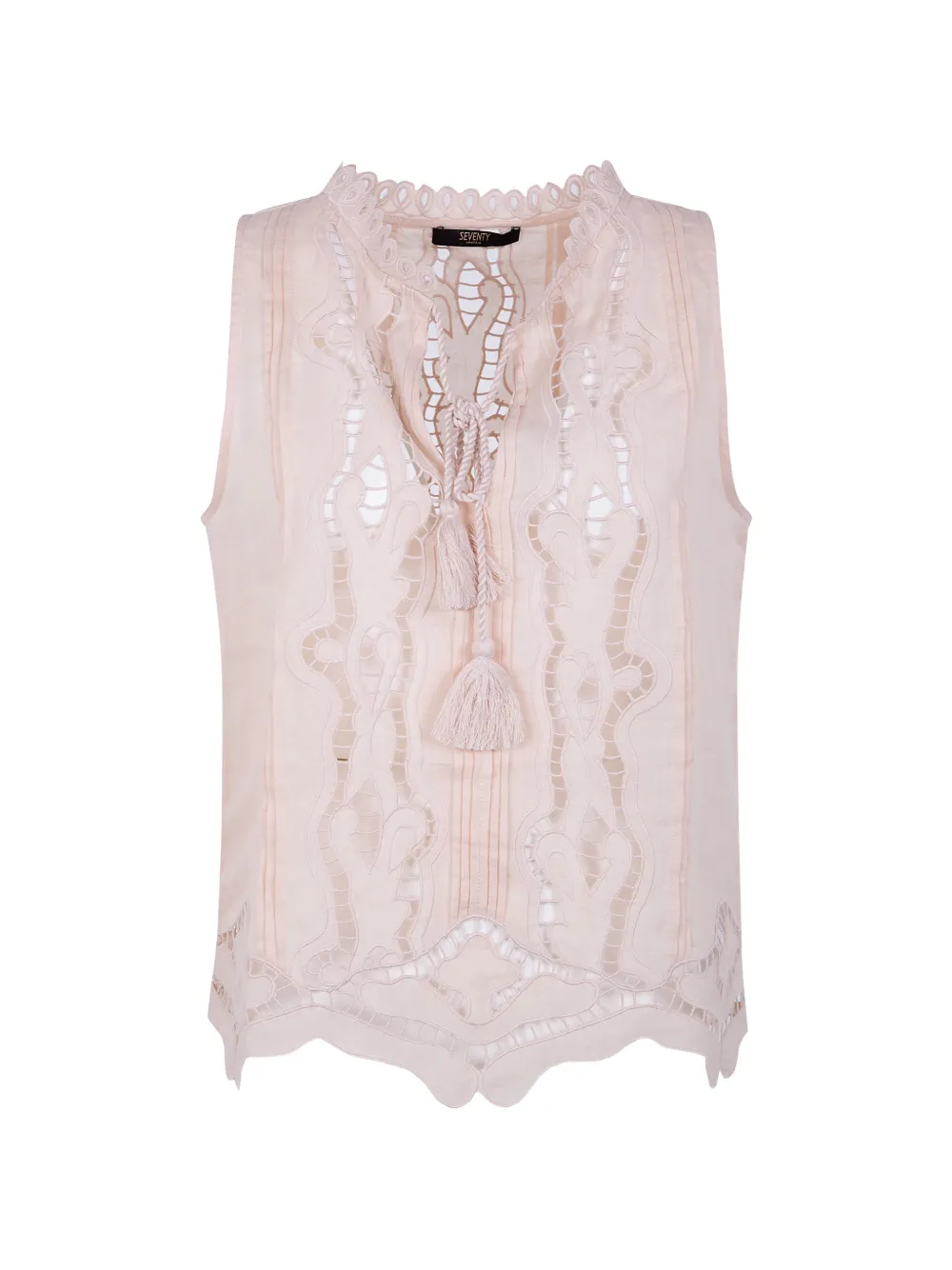 Seventy lace tassel top - Rosa