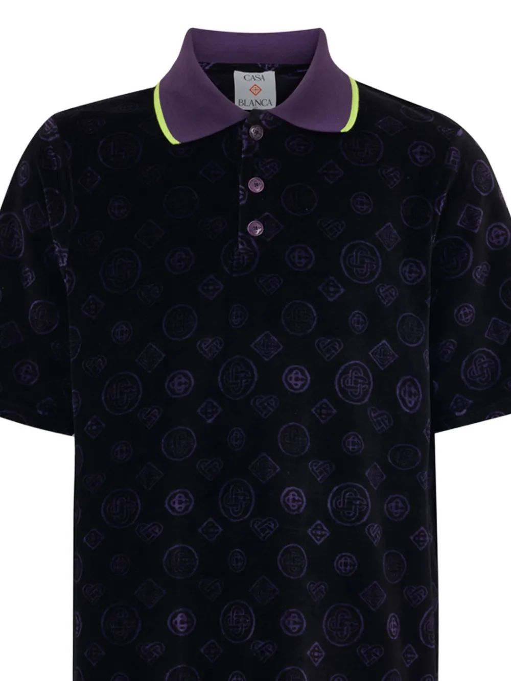 Casablanca Poloshirt met monogram Zwart