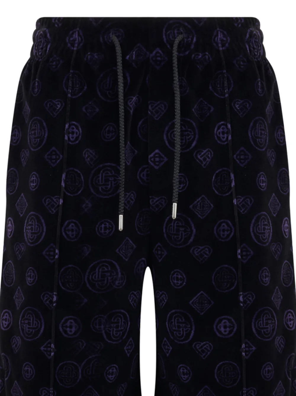 Casablanca Zwembroek met monogram-patroon Zwart