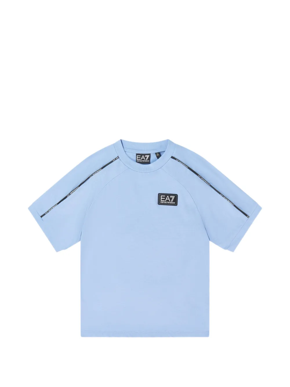 Emporio Armani Kids tape logo T-shirt - Blu