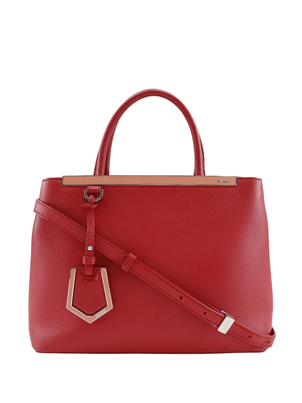 Fendi Pre-Owned 2010-2026 Leather Petite 2Jours satchel - Rosso