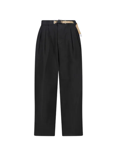 White Sand belt pleated trousers