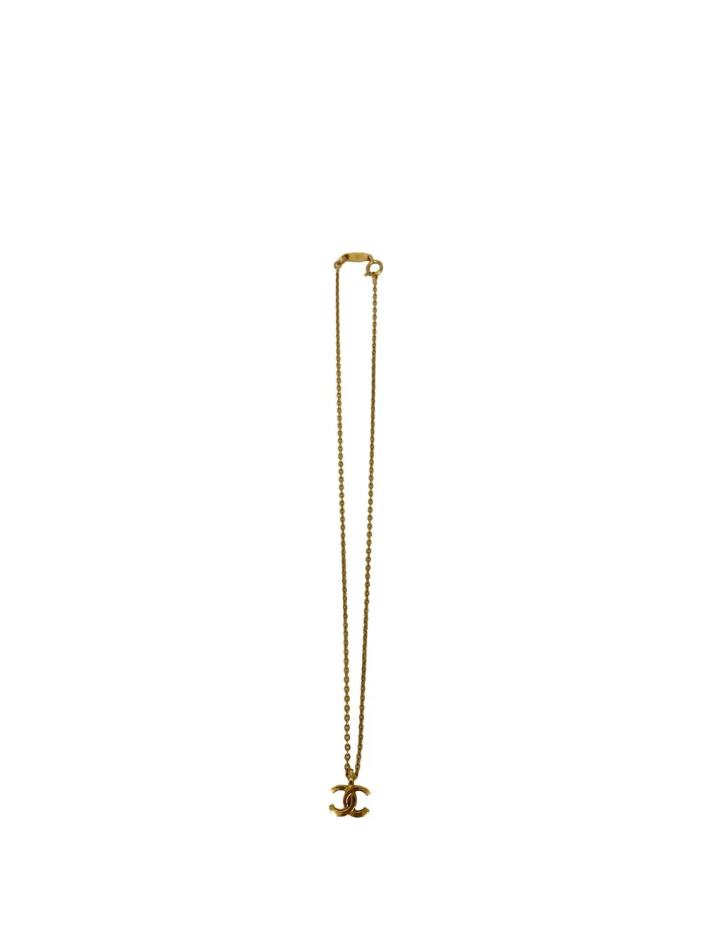 CHANEL Pre-Owned 1982 CC Gold Plated Pendant Chain Necklace costume necklace - Oro