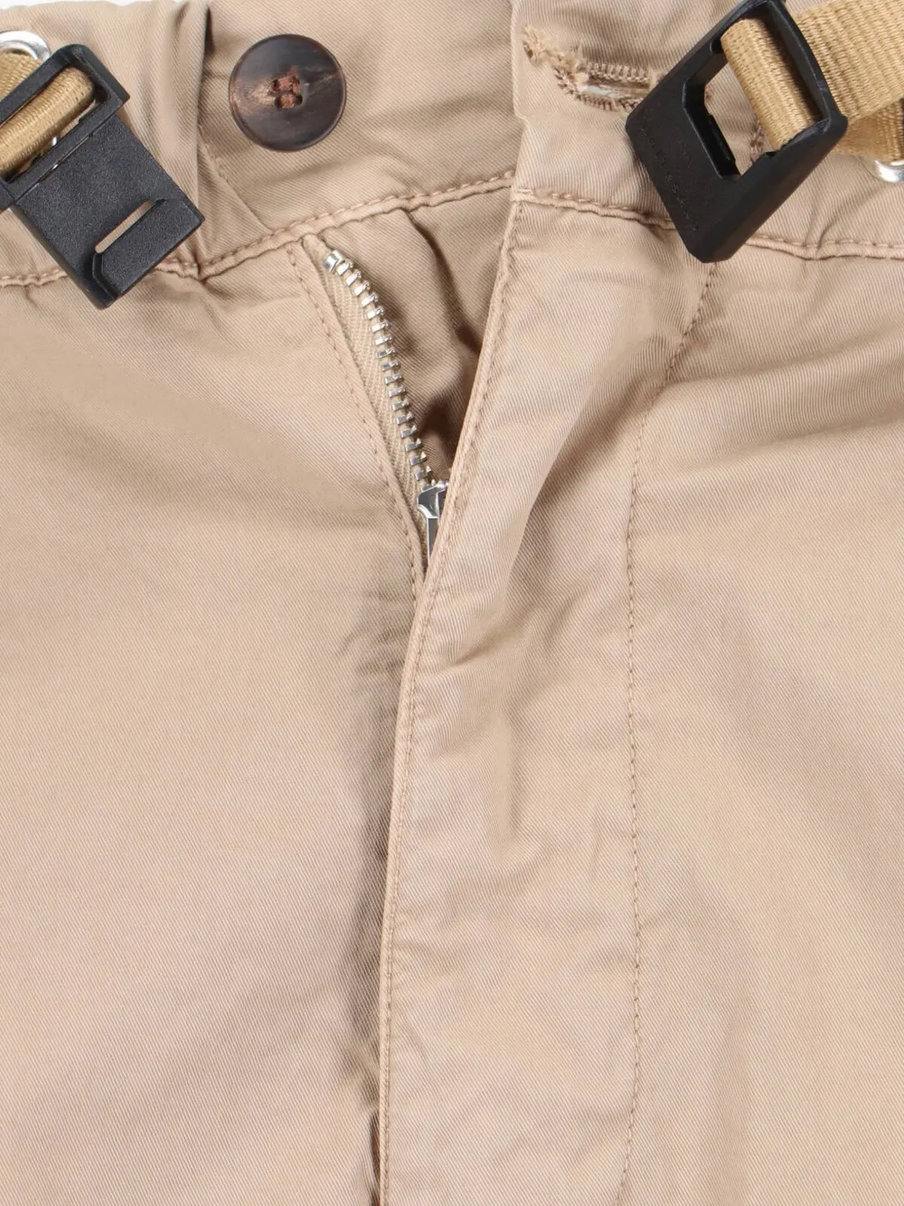 White Sand Plooibroek met ceintuur Beige