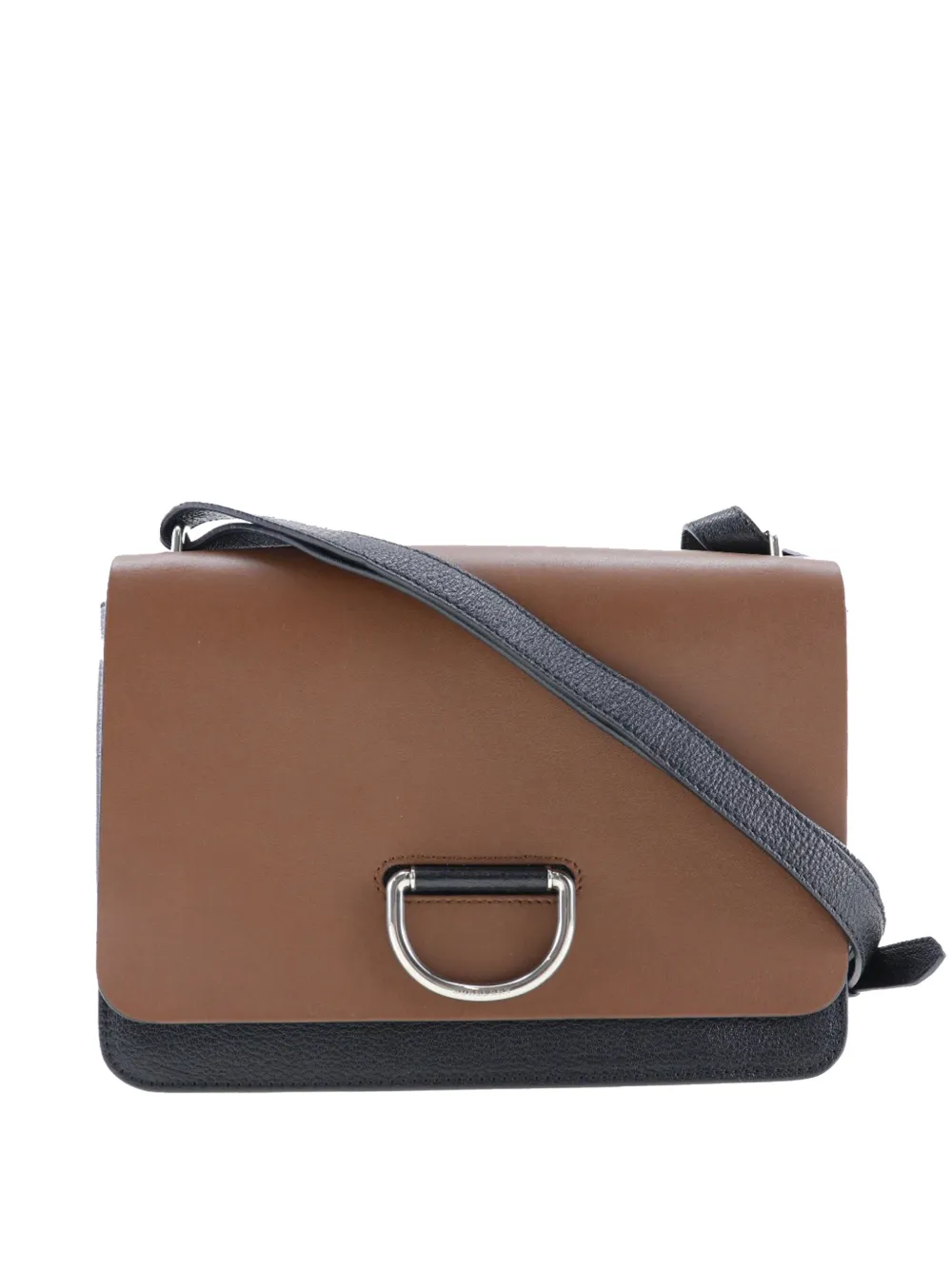 Burberry Pre-Owned 2000-2017 Medium Bicolor Leather D Ring crossbody bag - Schwarz