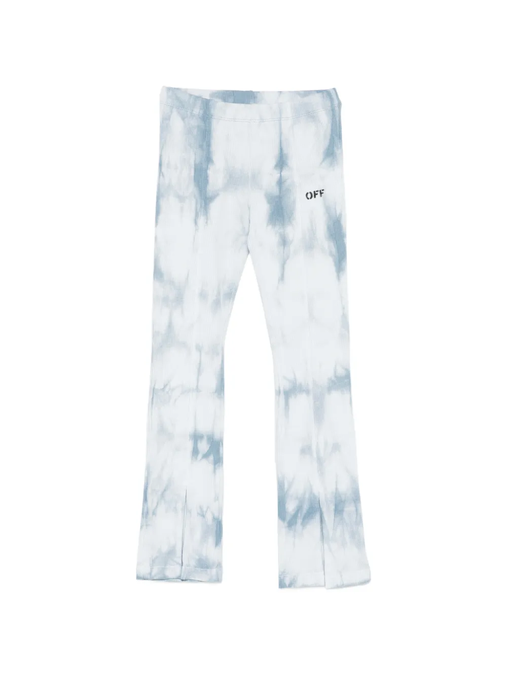 Off-White Kids tie-dye-pattern leggings - Weiß