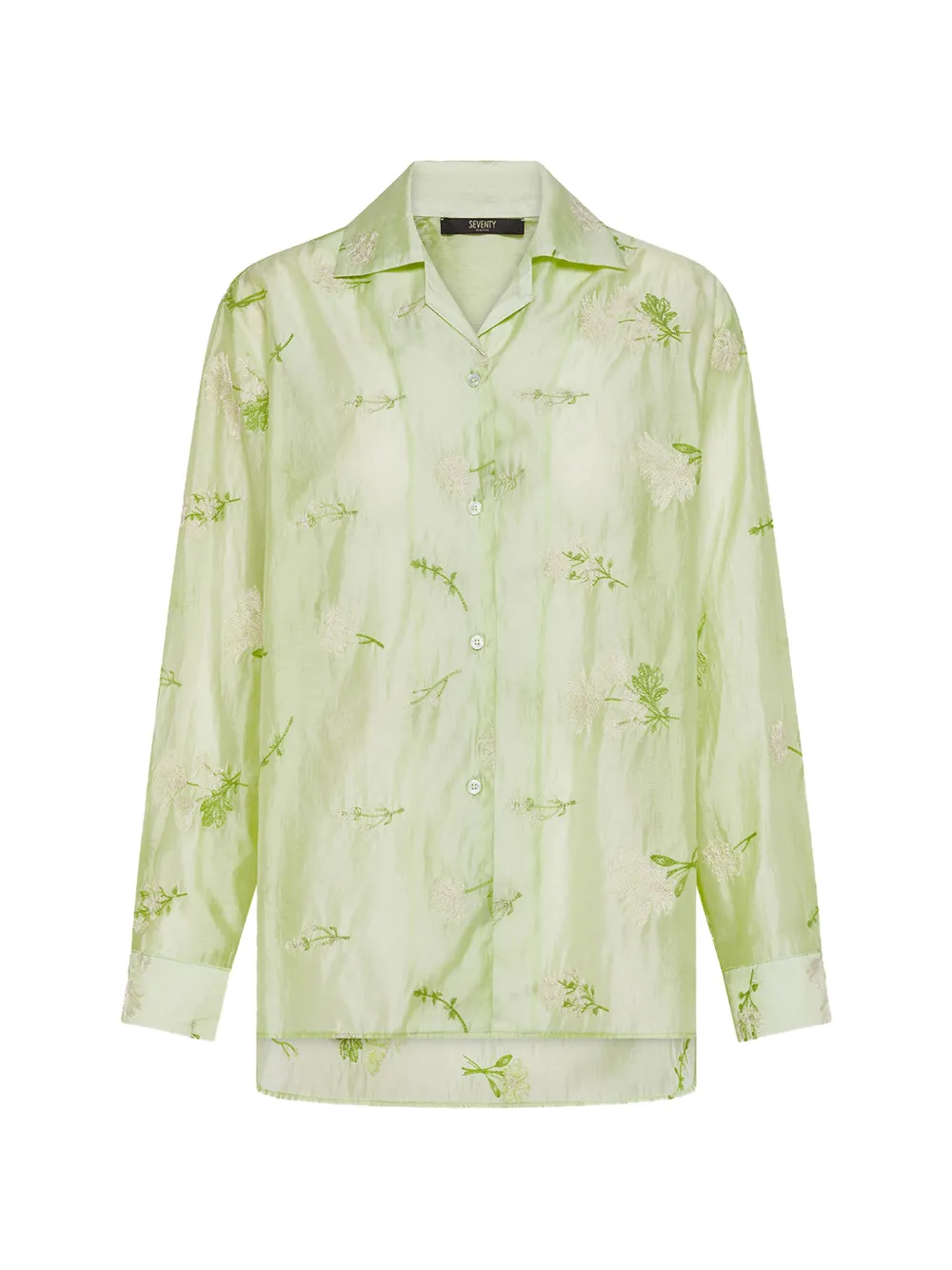 Seventy floral collared shirt - Verde