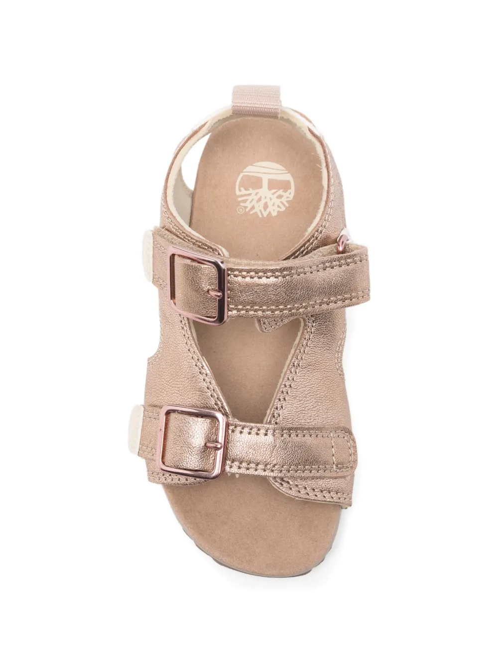 Timberland Kids Castle Island leren sandalen met gesp Roze