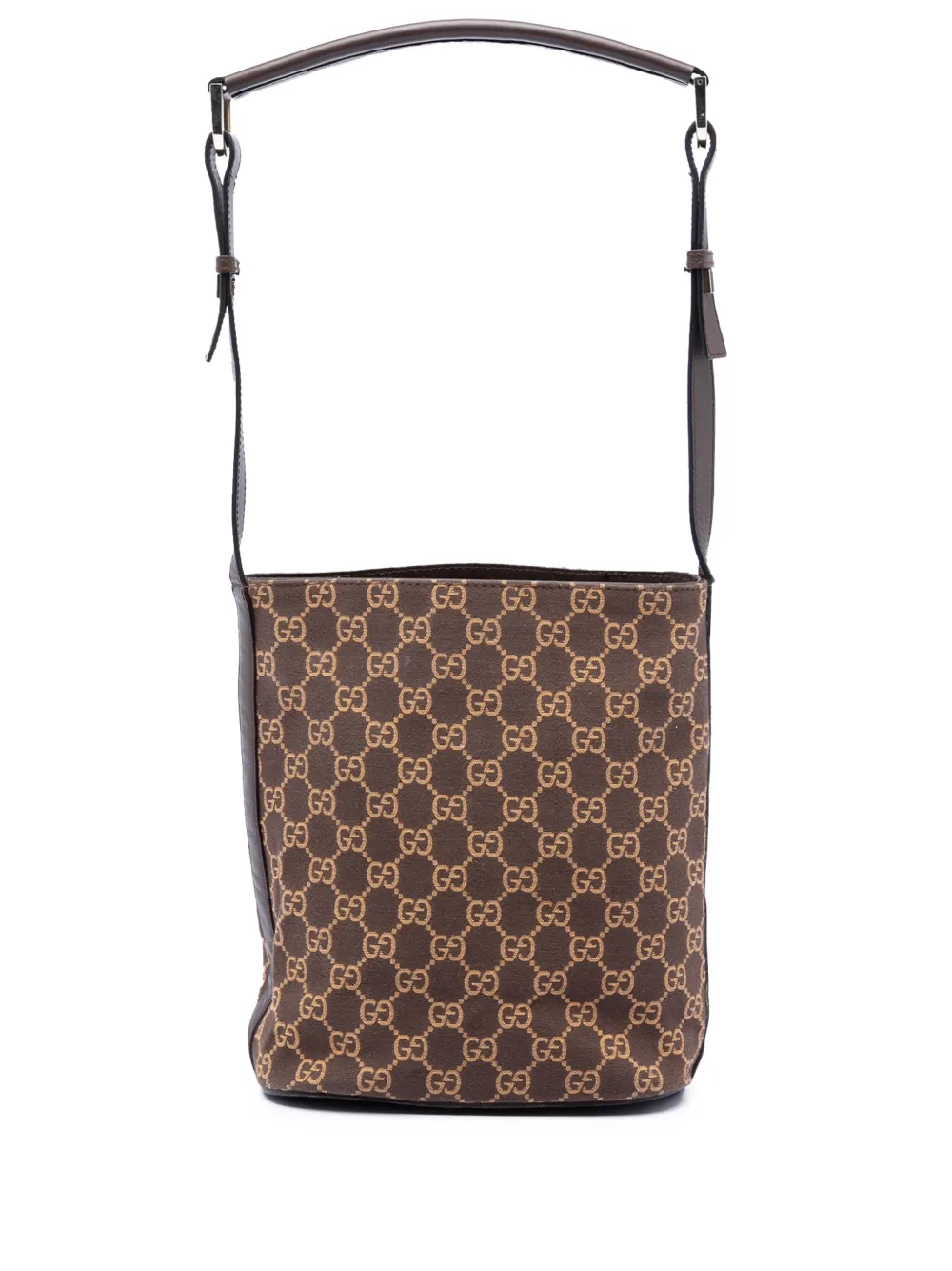 Pre-owned Gucci 2000-2015 Gg Canvas Shoulder Bag In Brown