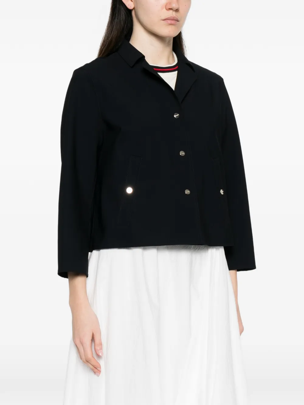  Herno Buttonned Jacket - Black 
