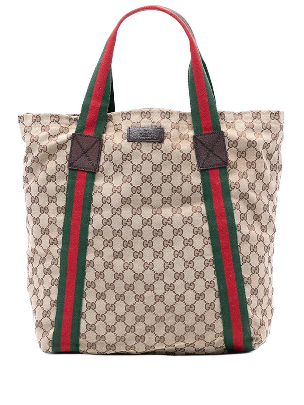 Gucci Pre-Owned 2016-2026 GG Canvas Web tote bag - Marrone