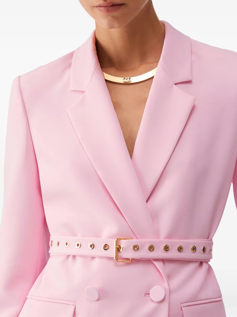 Belted Double-Breasted Blazer