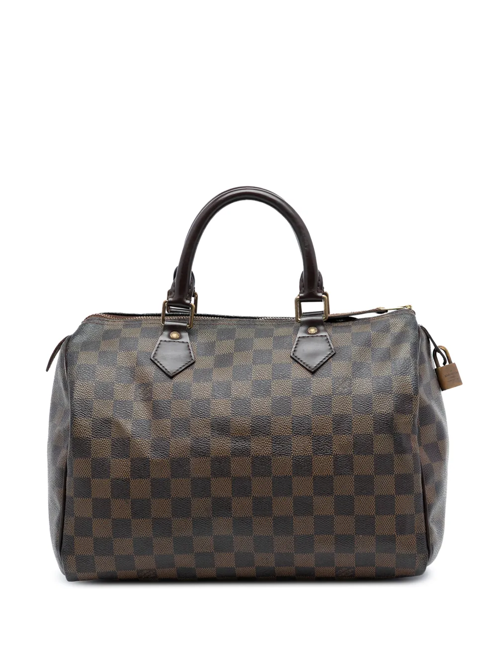 Louis Vuitton Pre-Owned 2007 Damier Ebene Speedy 30 boston bag - Braun