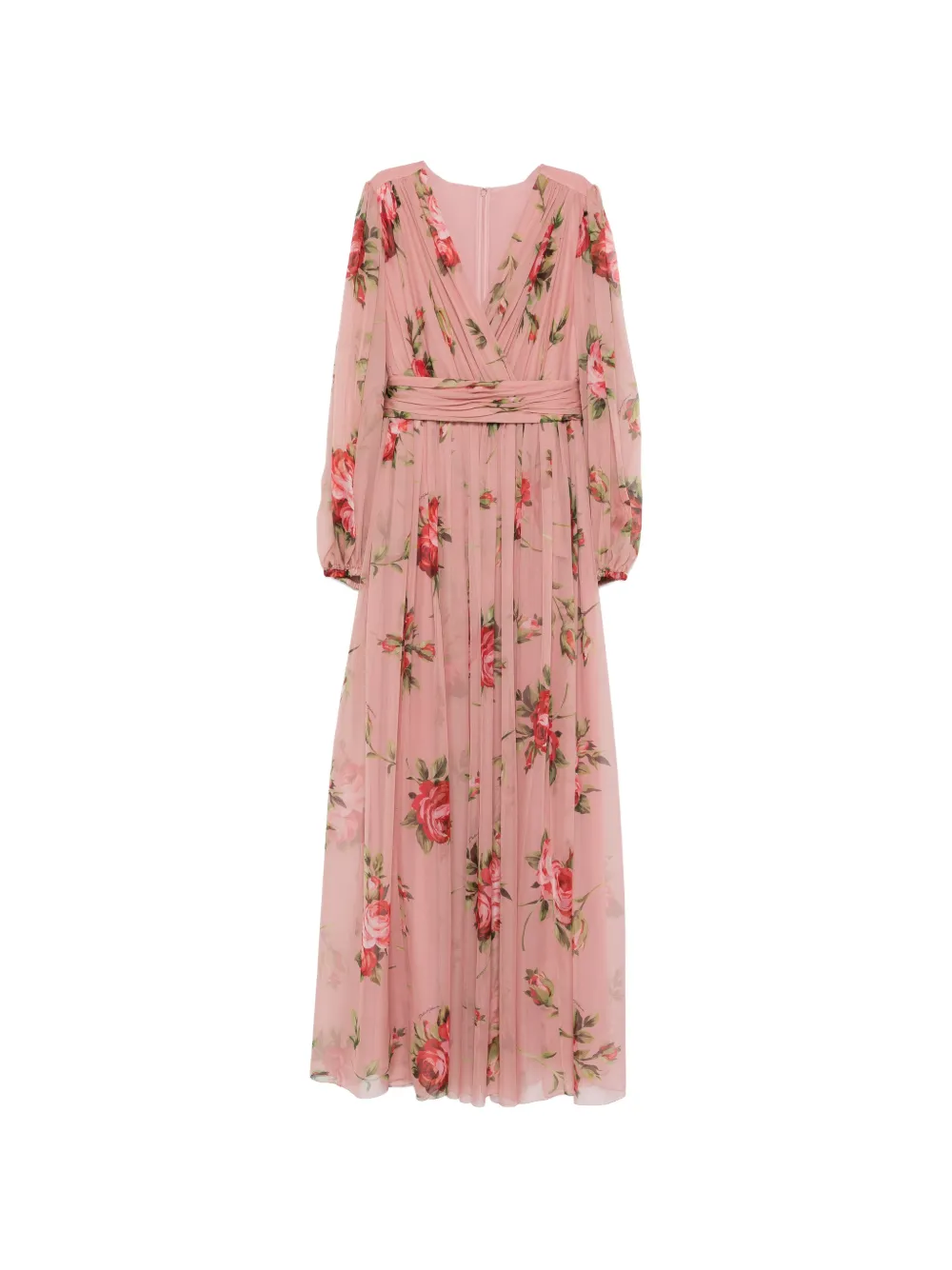 Dolce & Gabbana floral V-neck maxi dress - Rosa
