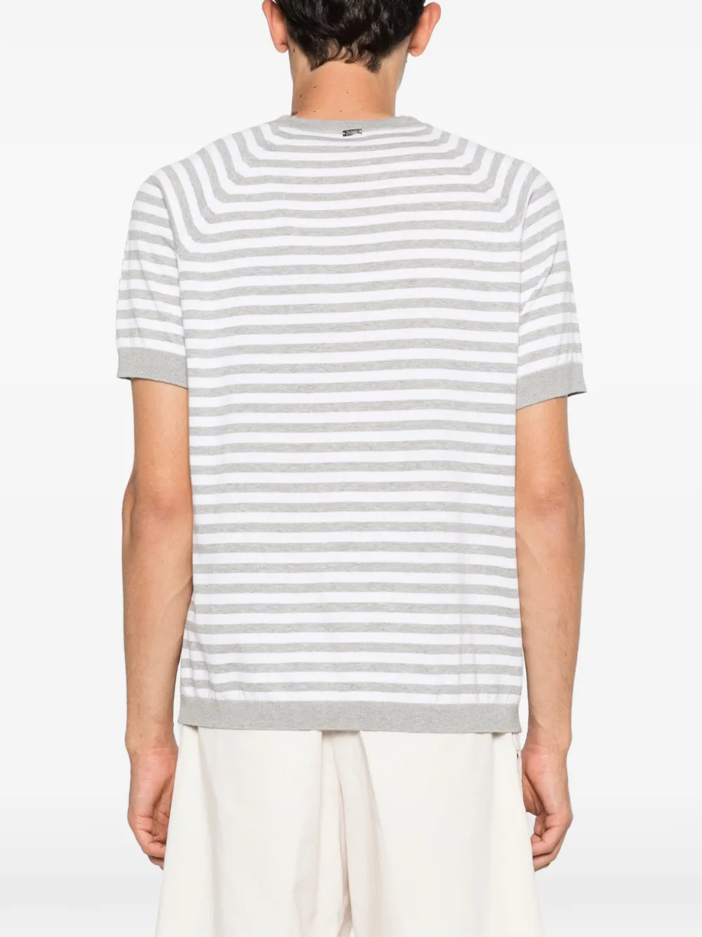 Herno Gestreept T-shirt Grijs