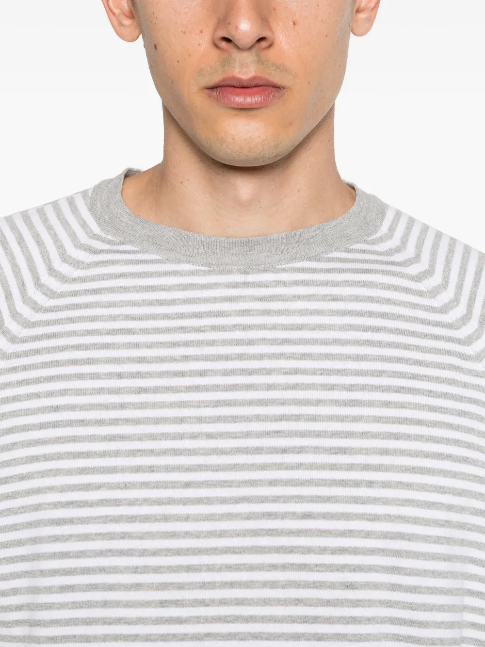 Herno Gestreept T-shirt Grijs