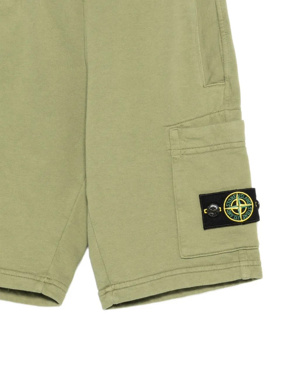 Stone Island Junior Shorts met logopatch Groen