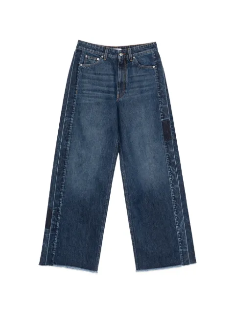 Stella McCartney panelled frayed jeans