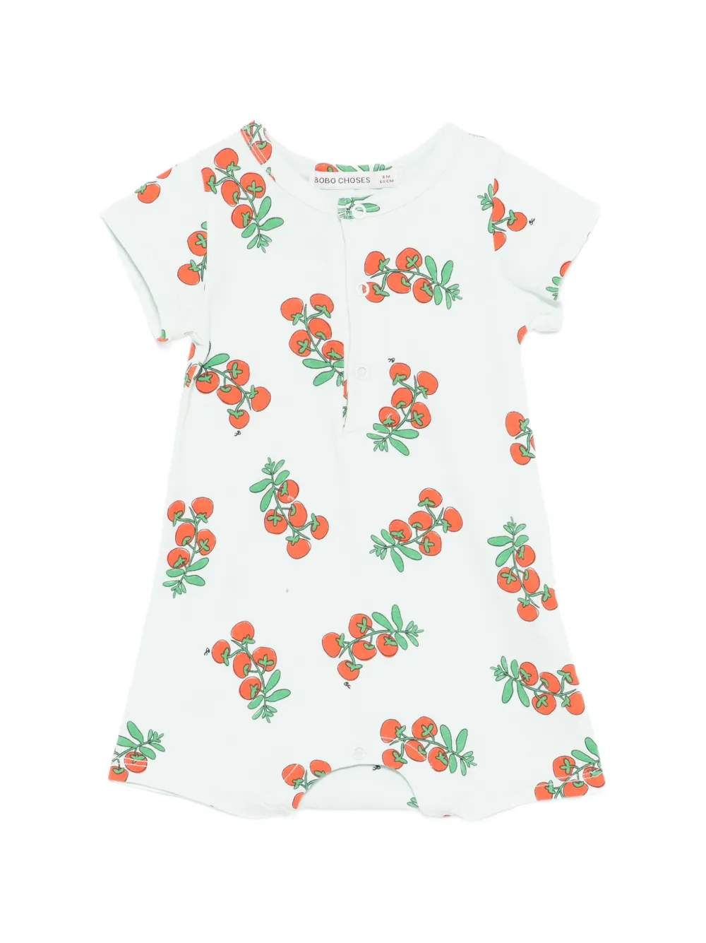 Bobo Choses tomato-print romper - Blu