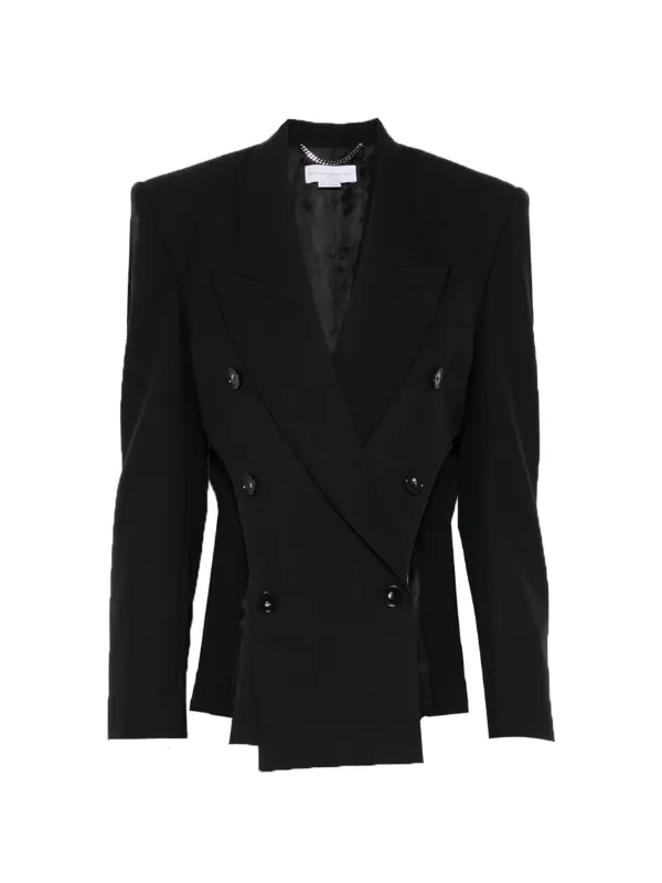 Stella McCartney Double-breasted Cut-out Blazer in Black