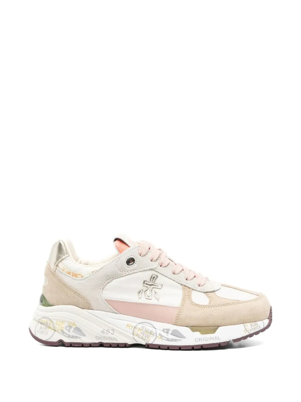 Premiata Mased sneakers met logo Beige