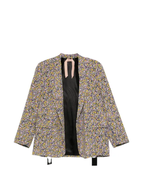 Nº21 floral-print flap-pocket blazer