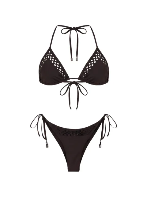 The Attico bikini con detalle de perforaciones