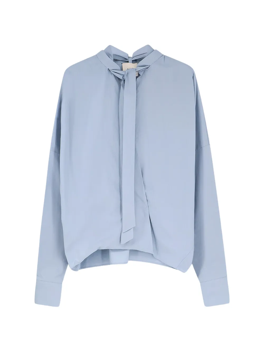 Alysi bow V-neck shirt - Blu