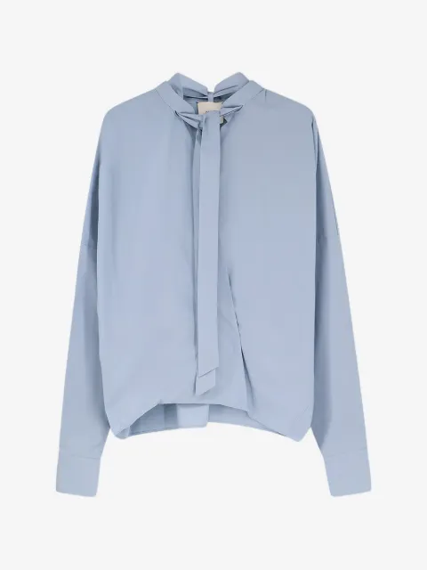 Alysi bow V-neck shirt