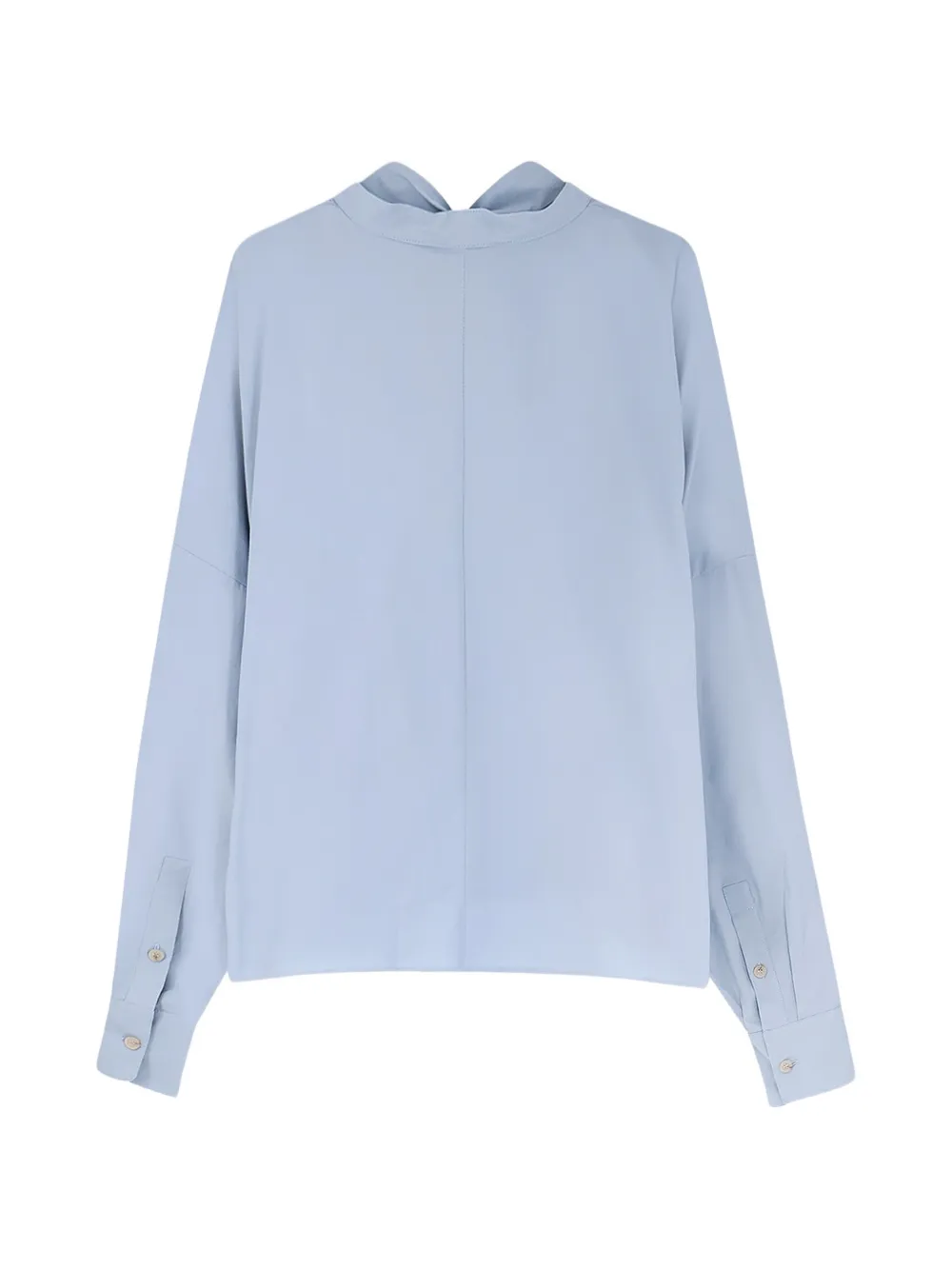 Alysi Blouse met V-hals en strik Blauw