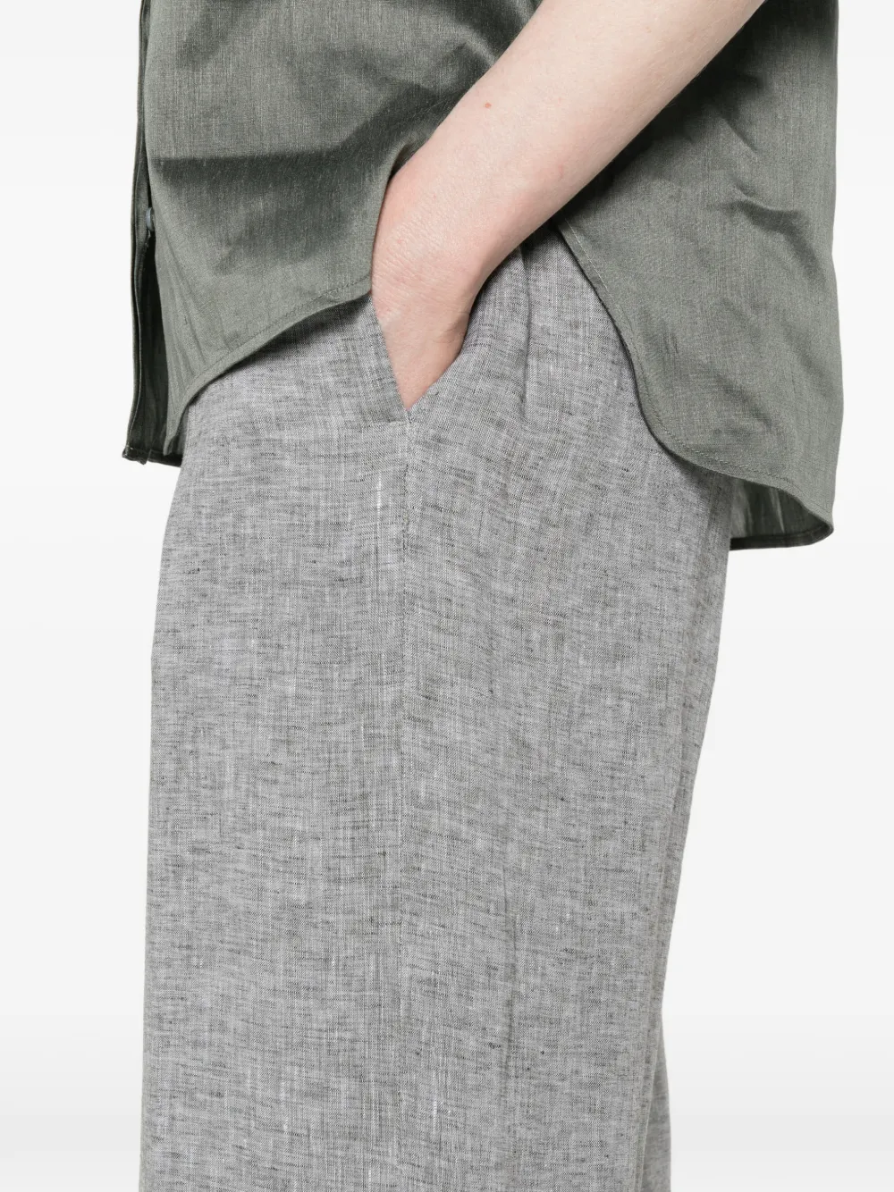 Peserico Broek met elastische tailleband Grijs
